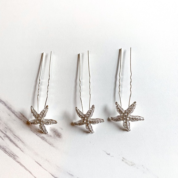 3 pack Starfish Hair pins - Picture 1 of 1